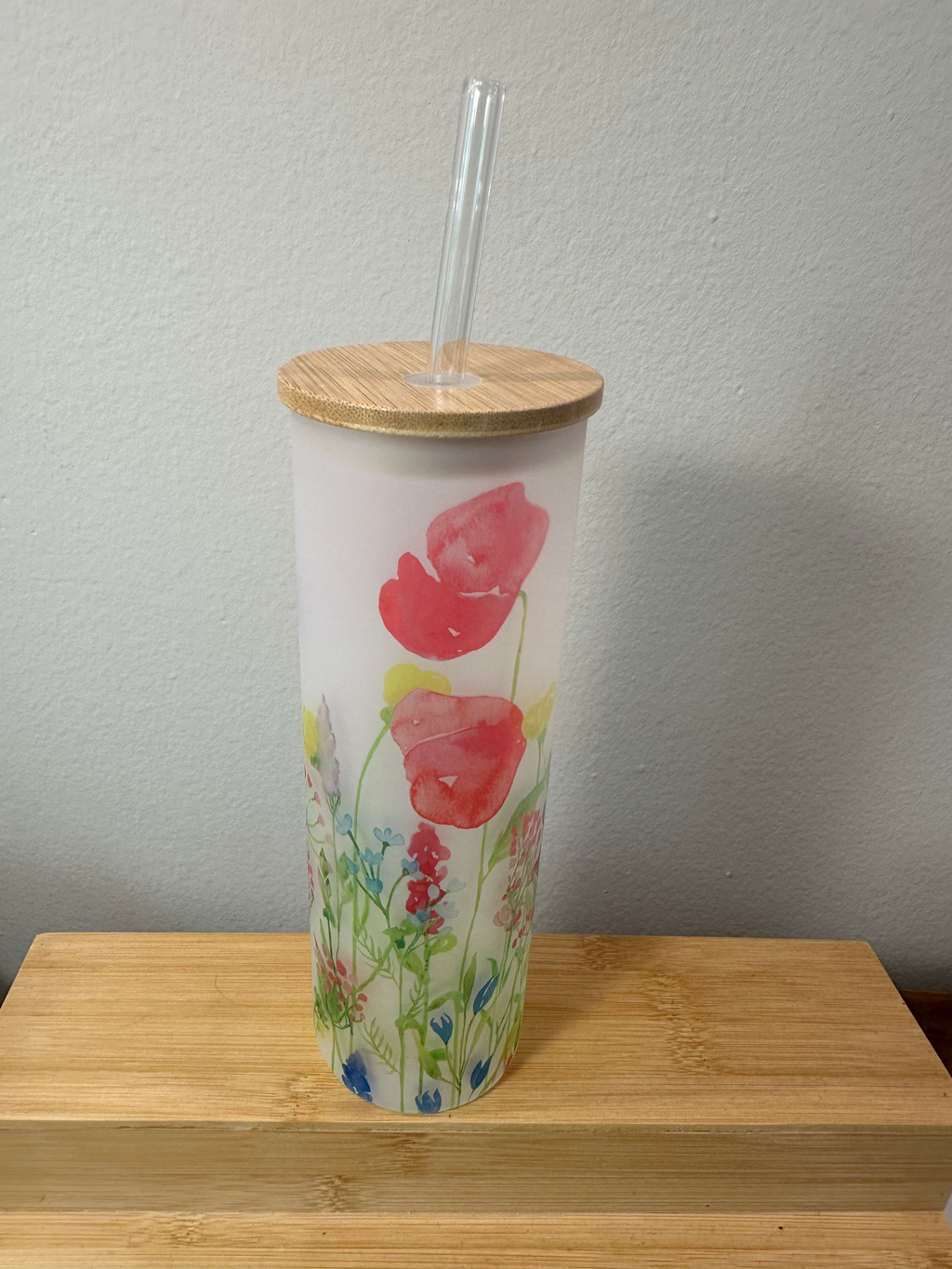 Floral Skinny Glass Tumbler 20oz image 2