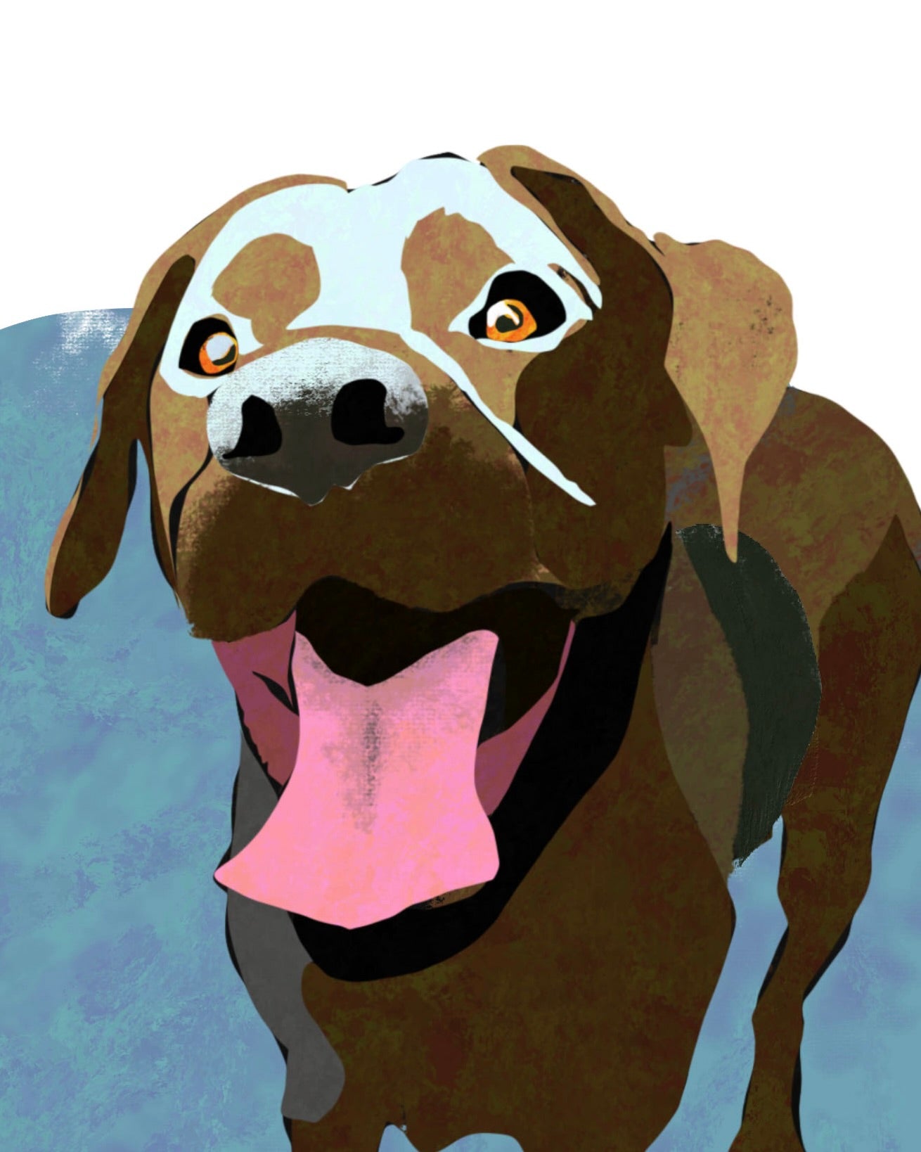 Hand-Drawn Pet Portrait Print & Digital File | Custom Dog or Cat Illustration | Personalized Pet Art Gift | AI-Free Fine Art