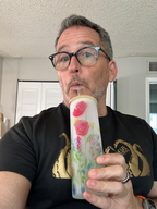 Floral Skinny Glass Tumbler 20oz image 1