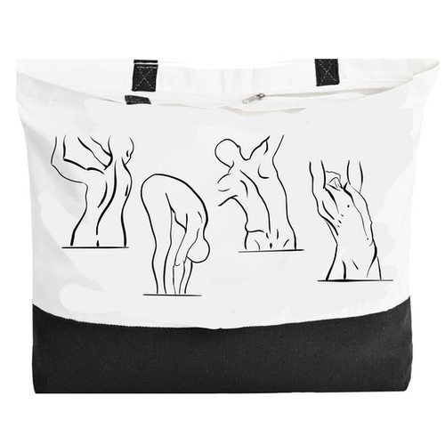 Spine is Flexible Zippered Tote Bag | Live Life Moving