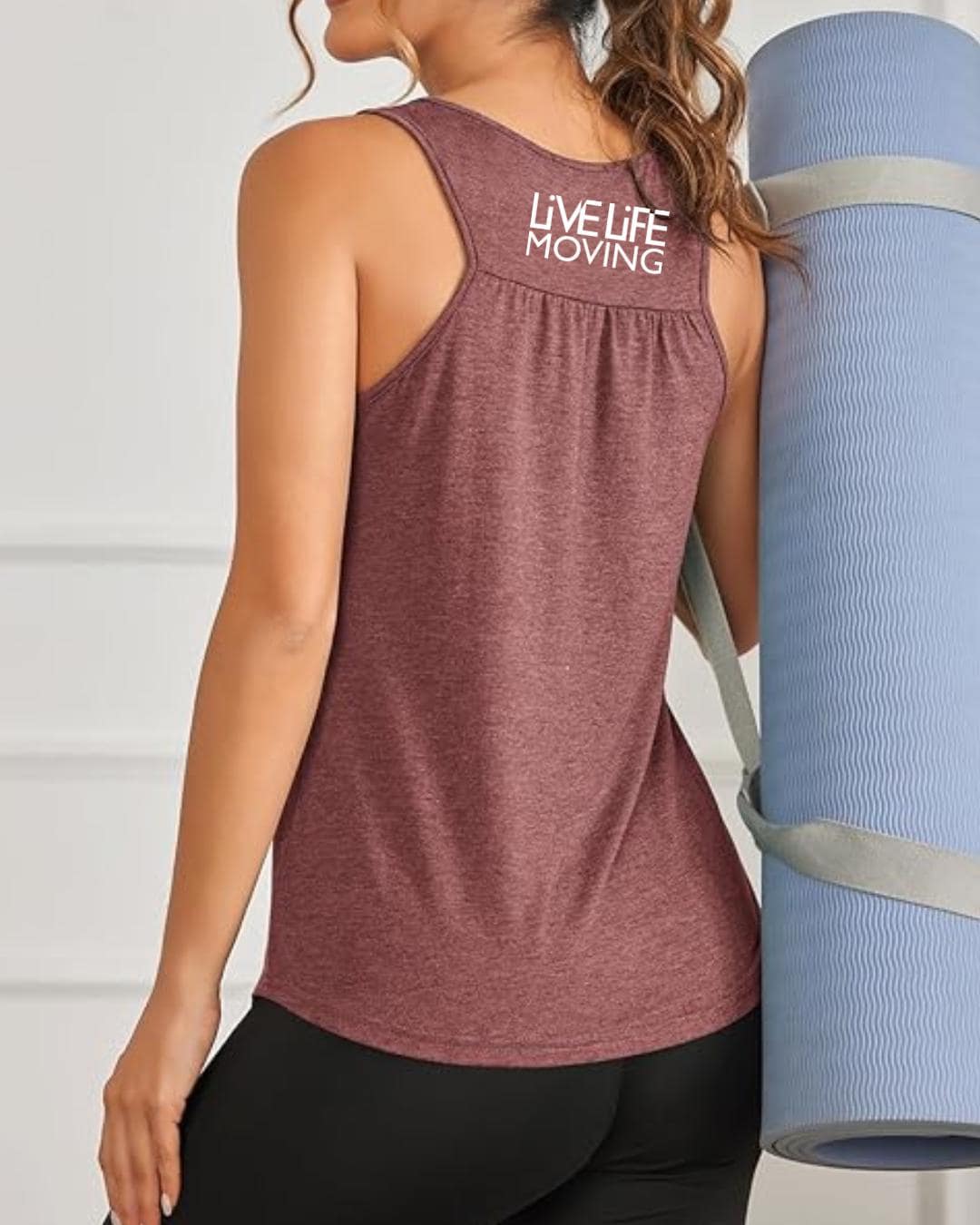 Pilates Line Art Racerback Tank Top: Moisture-Wicking Activewear