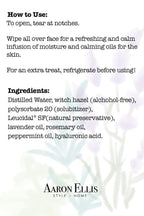 Calm Towelettes | Essential Oil Wipes | Relaxing Aromatherapy | 5-Pack