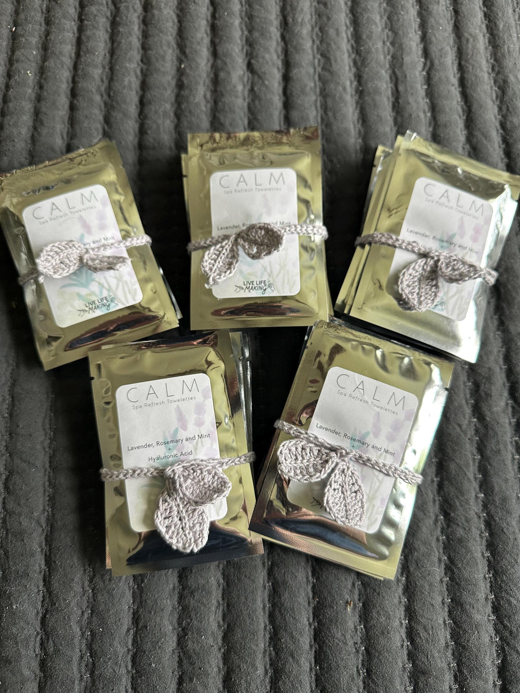 Calm Towelettes | Essential Oil Wipes | Relaxing Aromatherapy | 5-Pack