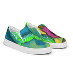 Womens Canvas Slip-On Shoes | Original Mermaid Art Design | Colorful Ocean-Inspired Sneakers