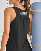 Pilates Line Art Racerback Tank Top: Moisture-Wicking Activewear
