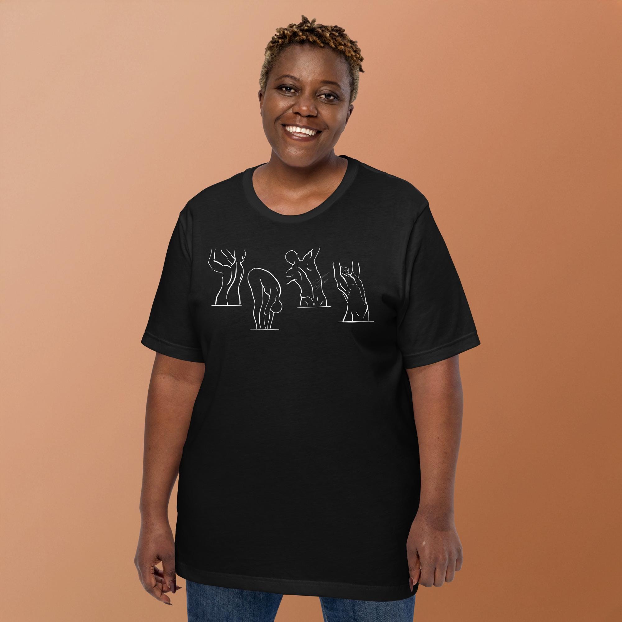 Spine is Flexible Unisex T-Shirt | Pilates Graphic Tee | Bella+Canvas | Black, Turquoise, Mauve