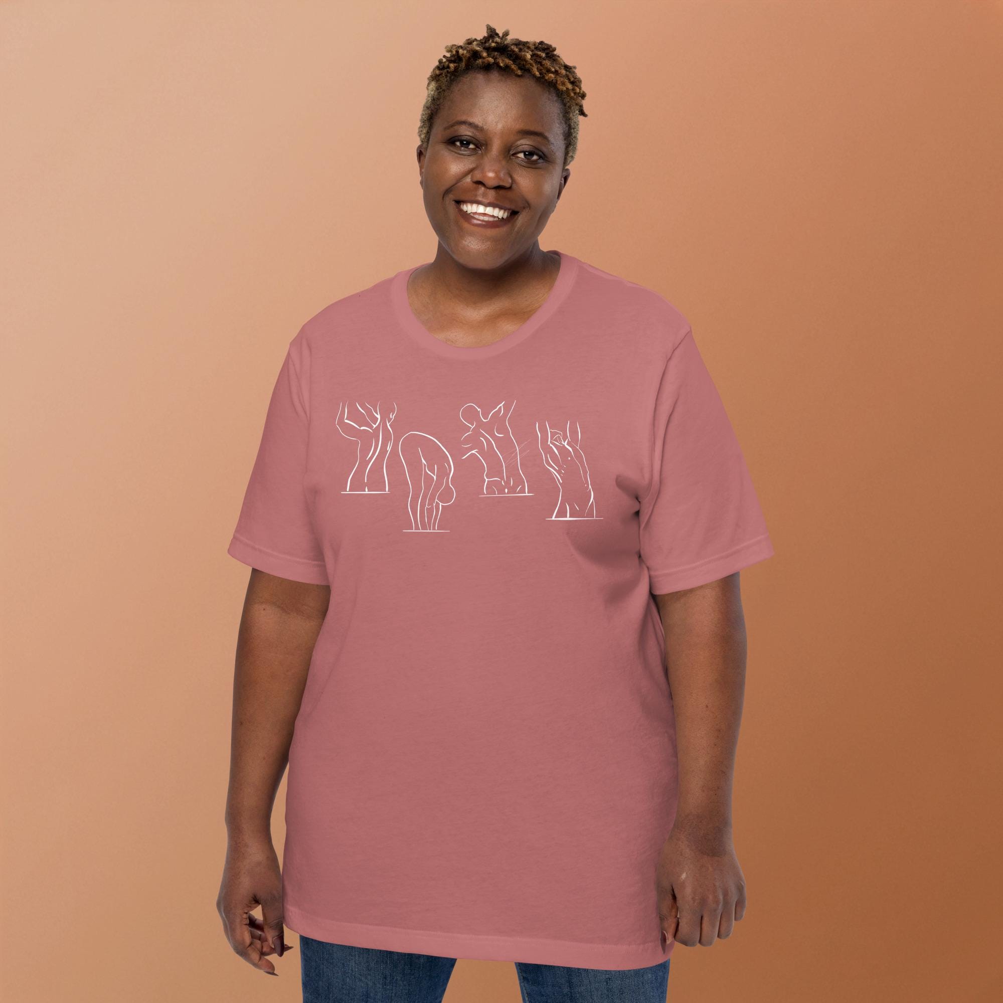 Spine is Flexible Unisex T-Shirt | Pilates Graphic Tee | Bella+Canvas | Black, Turquoise, Mauve