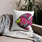 Coastal Fish Throw Pillow | Ocean-Inspired Home Décor | Nautical Accent Cushion